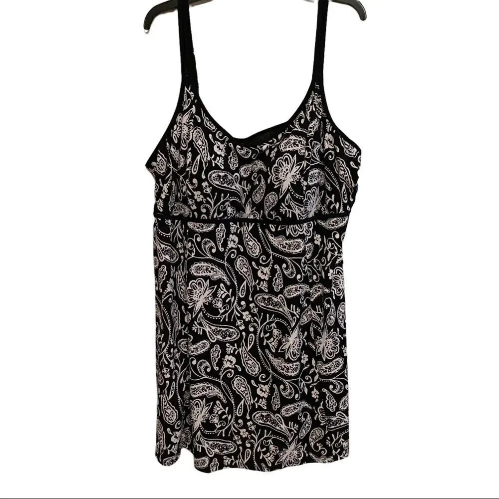 Swimsuits For All Long Top Complete Suit Sz 28 NWT